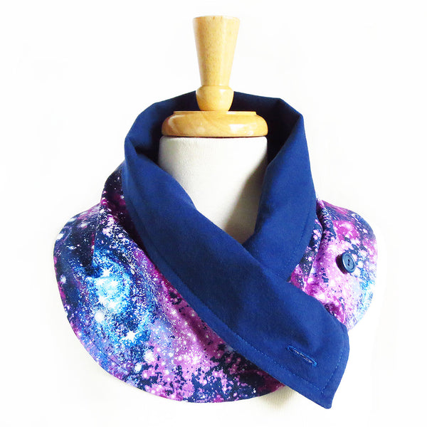 galaxy button scarf