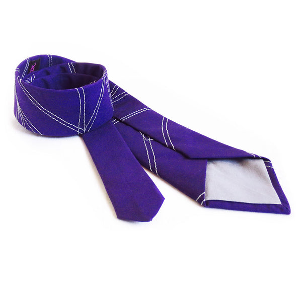 chevron wave in purple necktie