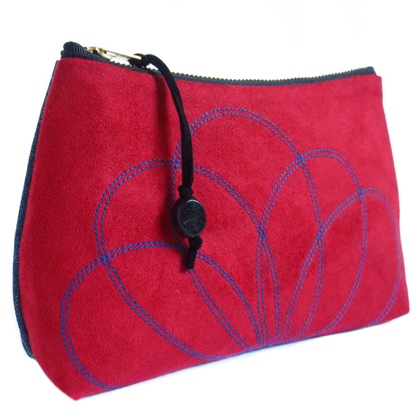 side view of the persephone zip pouch from Holland Cox