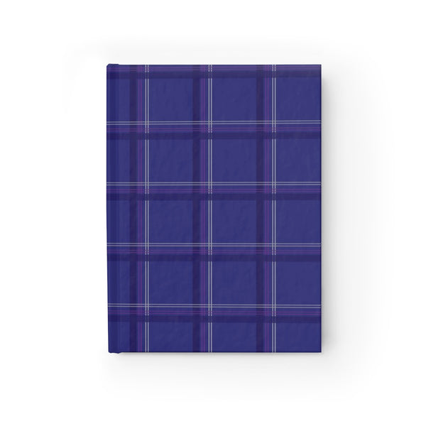 hardcover journal - wednesday plaid in blue