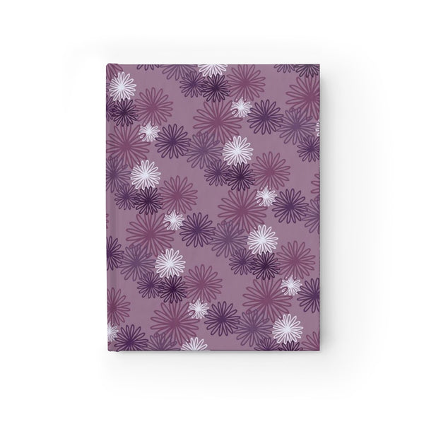 hardcover journal - purple chrysanthemum