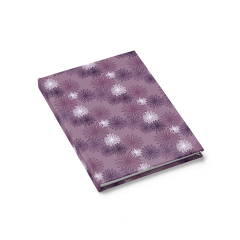 hardcover journal - purple chrysanthemum