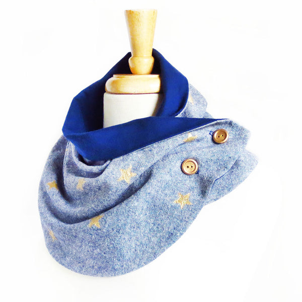 starlight button scarf
