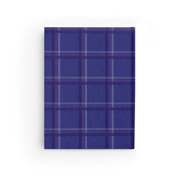 hardcover journal - wednesday plaid in blue