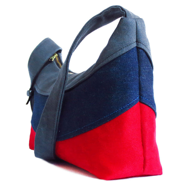gently curving blocks of color make the holland everyday bag look great from every angle