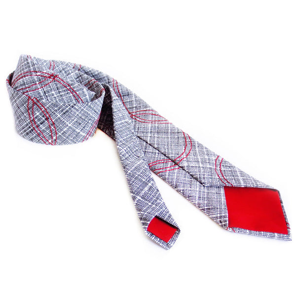 venn in red necktie