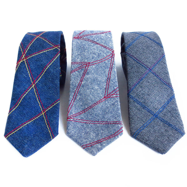 three handmade neckties from Holland Cox
