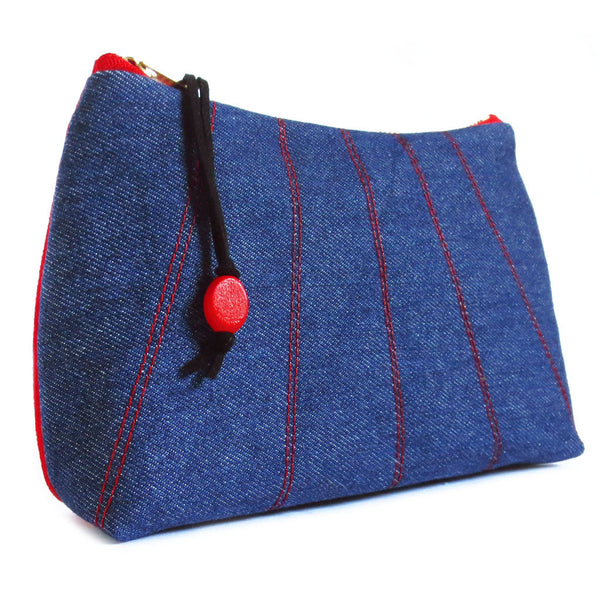 side view of the simone zip pouch from Holland Cox